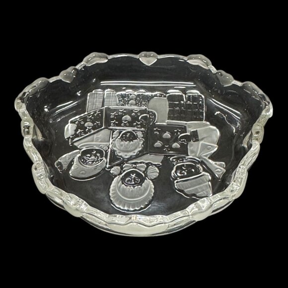 Mikasa Germany Vintage Sweet Dish Carolers 8-1/4" Heavy Crystal - Picture 7 of 8